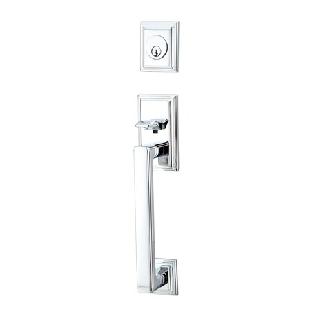 Emtek Bright Chrome Handleset, 4203RBKUS26 4203RBKUS26